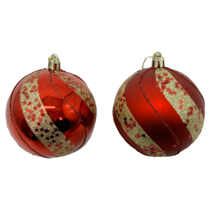 BOLA CX 8CM 4UN DEC.VM FOSCA/BRILHO GLLITTER