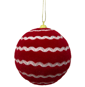  BOLA CX 8CM 4UN CAMURÇA LISTRA RENDADA