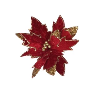 FLOR BICO DE PAPAGAIO GLITTER 30CM VELUDO VM 