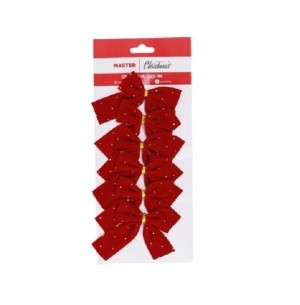  ENFEITE LAÇO 8CM 6UN VELUDO VM STRASS