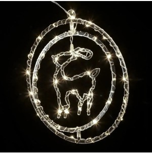 ARGOLA DUPLA C/FIGURAS 80 LEDS BR SORTIDO