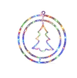 ARGOLA DUPLA C/FIGURAS 80 LEDS COLOR SORT