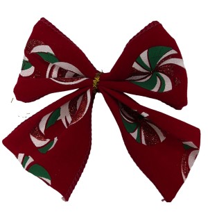 ENFEITE LAÇO 10CM 3UN VELUDO VM ESPIRAL