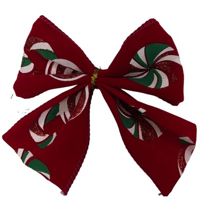 ENFEITE LAÇO 10CM 3UN VELUDO VM ESPIRAL