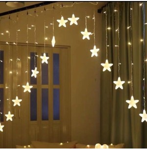  PISCA CASCATA 224 LEDS BR C/ESTRELA NA PONTA BIVOLT