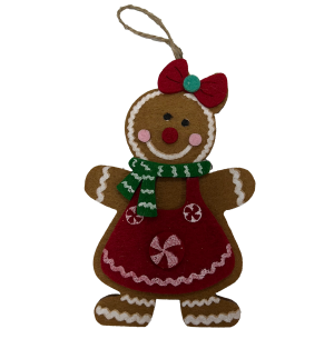 ENFEITE BONECO COOKIE 14CM FELTRO