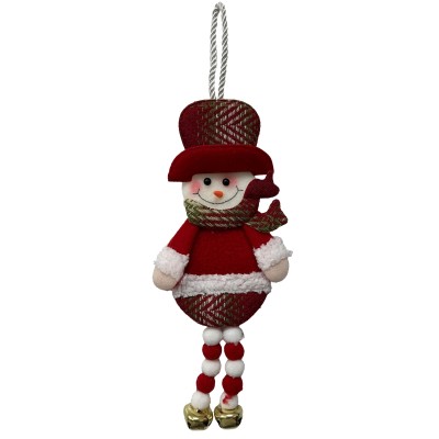 ENFEITE BONECO 30CM  GUIZO XADREZ/VM