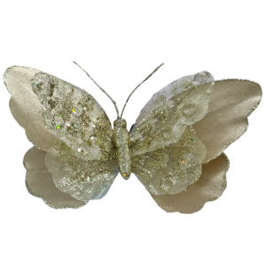 FLOR BICO DE PAPAGAIO BORBOLETA GLITTER 30CM DR