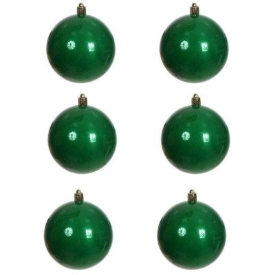 BOLA TUBO 8CM 6UN VERDE PEROLADA