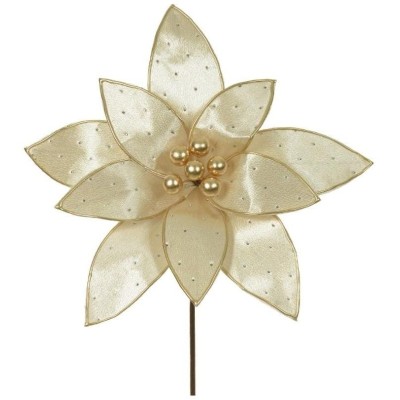 FLOR BICO DE PAPAGAIO VELUDO STRASS 20CM DR