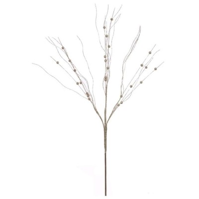  ENFEITE GALHO GLITTER 78CM BOLA CHAMPAPANHE 