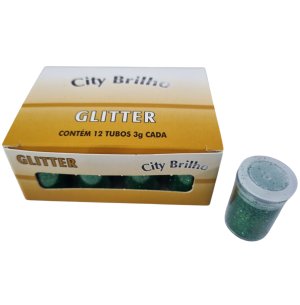 GLITTER 3GR VERDE 12UN 