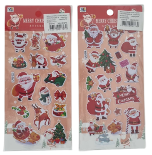 ADESIVO RELEVO 10X22CM NATAL SORTIDO