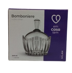 BOMBONIERE VIDRO 10X11CM MILAN