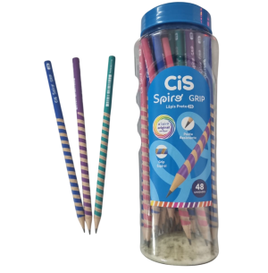 LAPIS PRETO 2B SPIRO GRIP 48UN