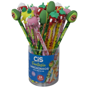 LÁPIS PRETO HB FANTASIA LANCHINHO 24UN 