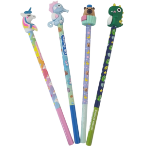 LÁPIS PRETO HB FANTASIA BICHINHO 24UN