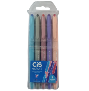 CANETA ESFER.ECHO 0.7 5UN 5 CORES