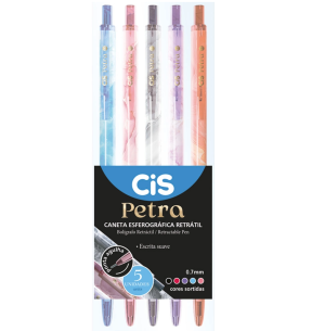 CANETA ESFER.RT PETRA 0.7 05 CORES