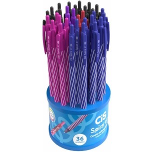 CANETA ESFER.RT SPIRO 0.7 36UN 5 CORES 