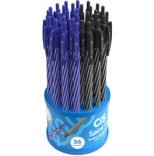 CANETA ESFER.RT SPIRO 0.7 36UN AZ/PT