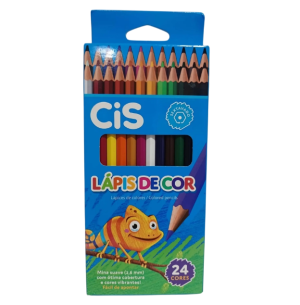 LÁPIS COR SEXT.24 CORES C/6CX