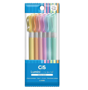 MARCA TEXTO LUMI.LITE 6 CORES PASTEL