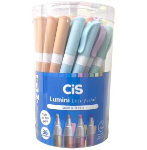 MARCA TEXTO LUMI.LITE 6 CORES 36UN PASTEL