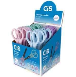 TESOURA ESCOLAR KS-125P 13CM S/ PONTA 20UN COLOR