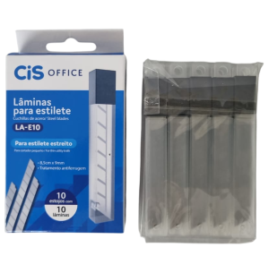 LÂMINA P/ESTILETE ESTREITO 9MM 10TUBOS C/10UN