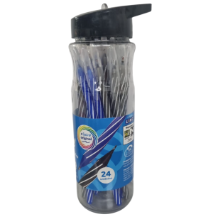CANETA ESFER.SPIRO GARRAFA 0.7 24UN AZ/PT