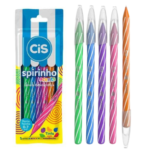 CANETA ESFER.SPIRINHO SCENTS 0.7 05 CORES