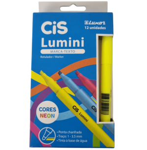 MARCA TEXTO LUMI.12UN AMARELO