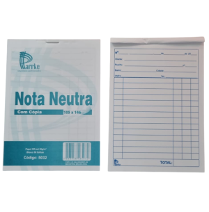 NOTA NEUTRA C/CÓPIA C/50FLS C/20