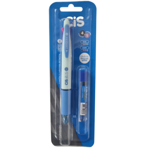 CANETA E LAPISEIRA RT 0.7+GRAFITE 5X1 AZUL