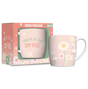 CANECA PORC.300ML URBAN TAREFA DO DIA SER FELIZ
