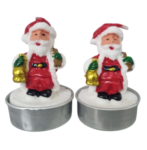 VELA PARAFINA 6CM PAPAI NOEL 2UN