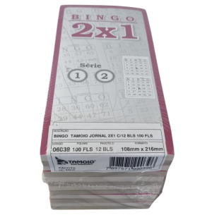 BINGO JORNAL 100FLS 10X21CM 2X1 12UN