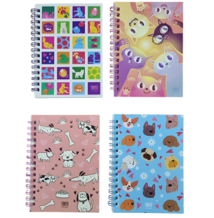 BLOCO ANOT.ESPIRAL 10X14CM 55FLS ANIMAIS TOKYO