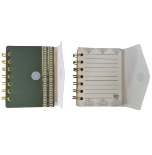 BLOCO ANOT.ESPIRAL 8X10CM 74FLS VELCRO TOKYO