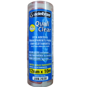 FITA ADES.12MMX10M 10UN TRANSP.