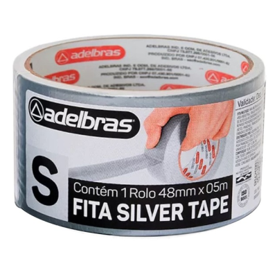 FITA ADES.SILVER TAPE 48MMX5M PRATA