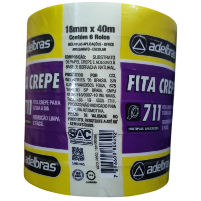 FITA CREPE 18MMX40M 6UN