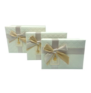 CAIXA PRES.RET.3 TAM.23.21.19CM CREME