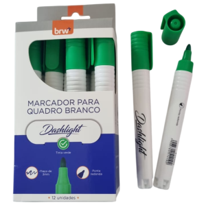 MARCADOR QUADRO BR BRW 3.0 12UN VERDE