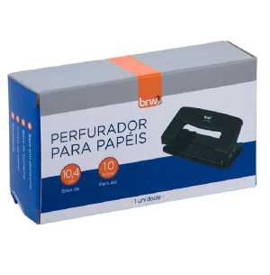 PERFURADOR PAPEL METAL 02 FURO 10FLS 6MM 10CM