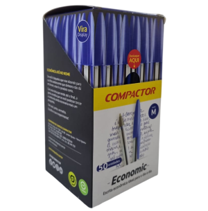 CANETA ESFER.ECONOMIC 50UN AZUL