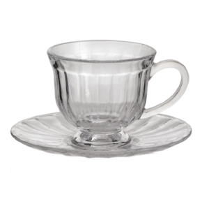 XÍCARA VIDRO CHÁ 210ML 6PÇS C/PIRES