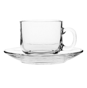 XÍCARA VIDRO CHÁ 160ML 6PCS C/PIRES