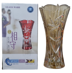 VASO VIDRO 29CM ÂMBAR